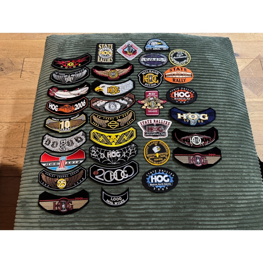 Harley Davidson HOG Patches‎ Collection Motorcycle Biker Vest Jacket Club Group
